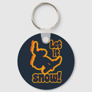 Snowboarding key chain