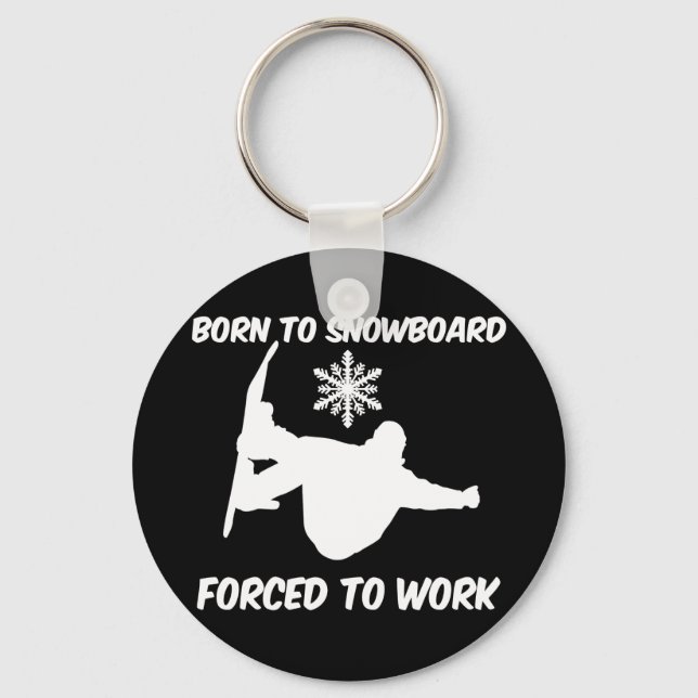 Snowboarding Key Ring (Front)