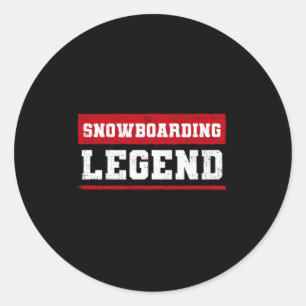 Snowboarding Legend Snowboarder Adventure Sports S Classic Round Sticker