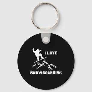 Snowboarding Love Snowboard Key Ring
