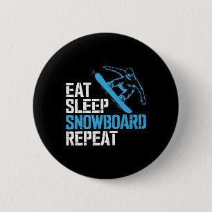 Snowboarding Lover Humour Design Funny Snowboarder 6 Cm Round Badge