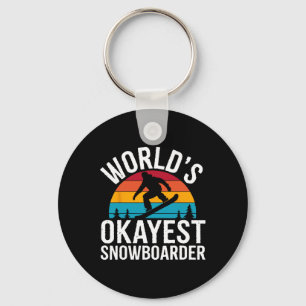 Snowboarding Lover Humour Design Funny Snowboarder Key Ring