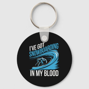 Snowboarding Lover Humour Design Funny Snowboarder Key Ring