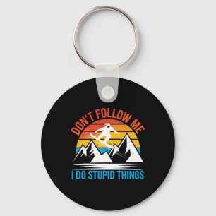 Snowboarding Lover Humour Design Funny Snowboarder Key Ring