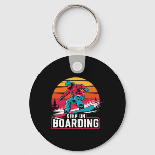 Snowboarding Lover Humour Design Funny Snowboarder Key Ring