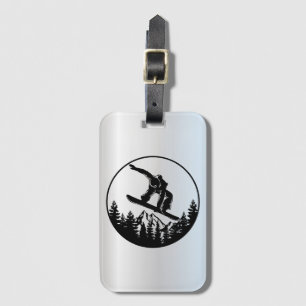 Snowboarding Luggage Tag