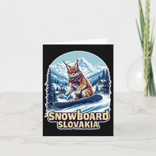 Snowboarding Lynx In Slovakia Adventure Card
