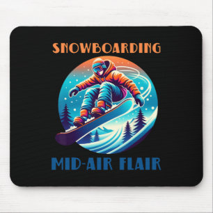 Snowboarding Mid-air Flair  Mouse Pad