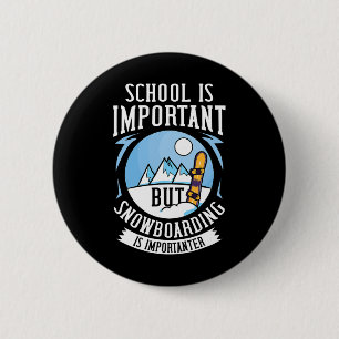 Snowboarding Mountain Funny Freestyle 6 Cm Round Badge
