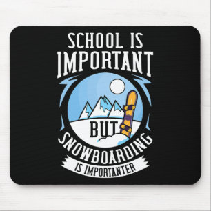 Snowboarding Mountain Funny Freestyle Mouse Pad