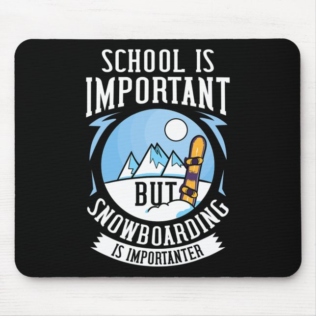 Snowboarding Mountain Funny Freestyle  Mouse Pad (Front)