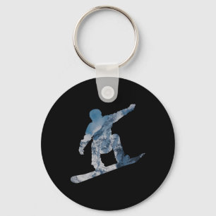 Snowboarding Mountain T Shirt - Gift For Snowboard Key Ring