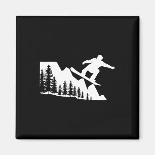 Snowboarding Mountain Winter Sports Adventure Snow Magnet