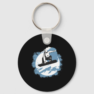 Snowboarding Mountain Wintersports Ski  Key Ring