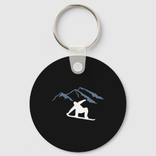 Snowboarding Mountains 1 Key Ring