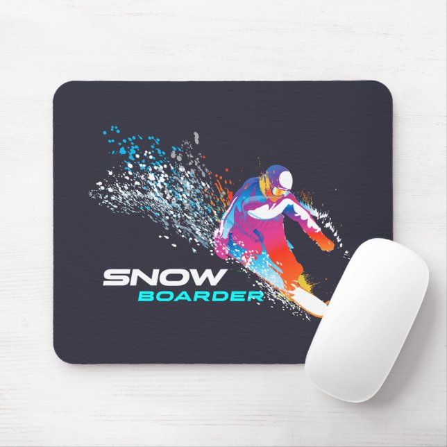 Snowboarding | Mouse Pad (With Mouse)