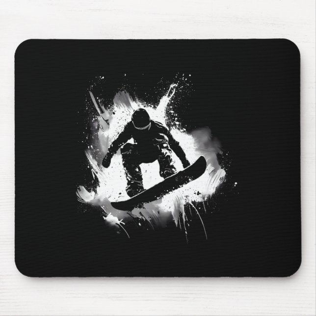 Snowboarding Nose Grab Trick  Mouse Pad (Front)
