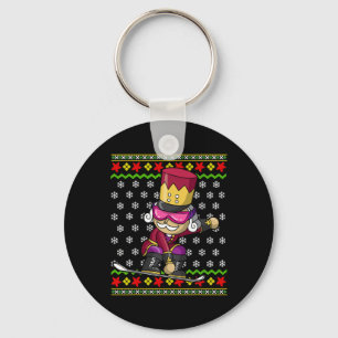 Snowboarding Nutcracker Snowboard Ugly Christmas S Key Ring