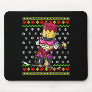 Snowboarding Nutcracker Snowboard Ugly Christmas S Mouse Pad