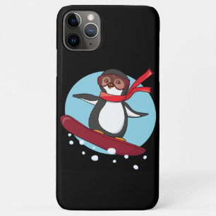 Snowboarding Penguin iPhone 11 Pro Max Case