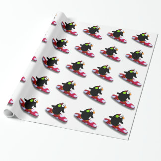 Snowboarding Penguin  Gift Wrap