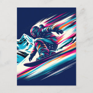 Snowboarding Postcard