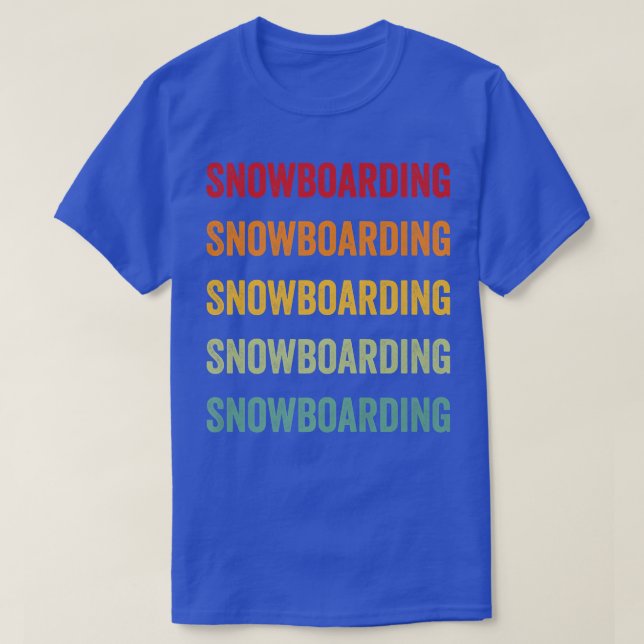 Snowboarding Rainbow Design, Snowboarding Sport Co T-Shirt (Design Front)
