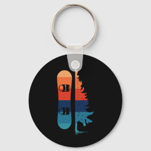Snowboarding Retro Skier Apparel Retro Vintage Sno Key Ring