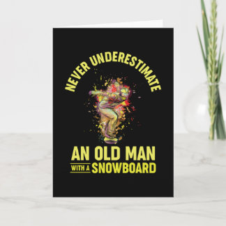 Snowboarding Retro Skiing On Snow Snowboarder Card