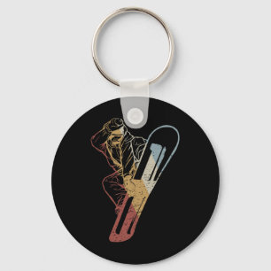 Snowboarding Retro Style Vintage  Key Ring