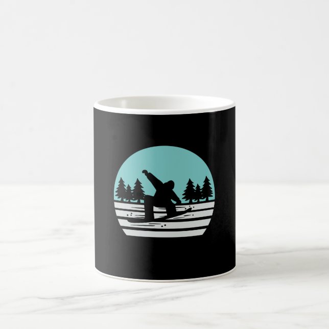 Snowboarding Retro Vintage Coffee Mug (Center)