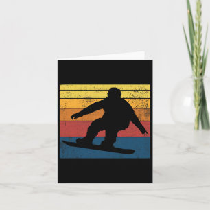 Snowboarding Retro Vintage Gift  Card
