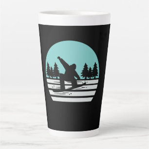 Snowboarding Retro Vintage Latte Mug