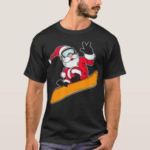 Snowboarding Santa funny Santa on Snowboard T-Shirt