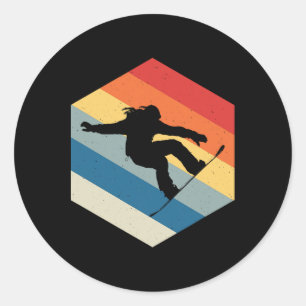 Snowboarding Shirt Snowboarder Snowboard Lover Sno Classic Round Sticker