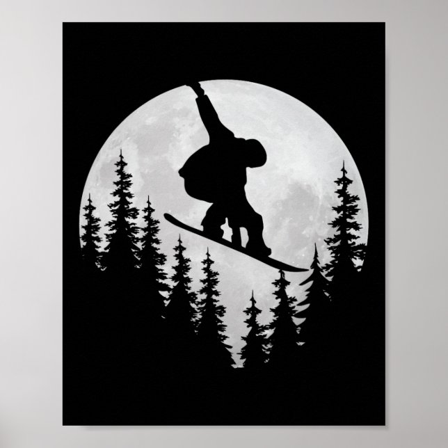 Snowboarding Shirts Freestyle Snowboarder - Snowbo Poster (Front)