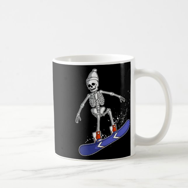 Snowboarding Skeleton Skiing Snowboarder  Coffee Mug (Right)