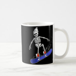 Snowboarding skeleton skiing snowboarder coffee mug