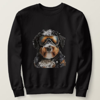 Snowboarding Ski Bernedoodle Bernese Dog Dad Mum Sweatshirt