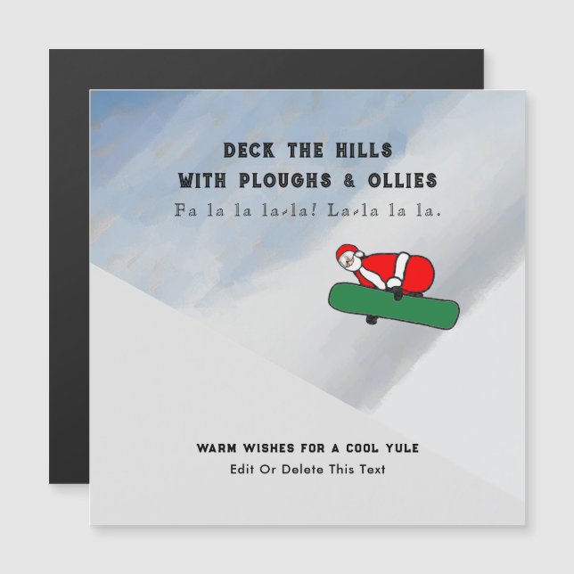 Snowboarding Ski Lodge Christmas Card (Front/Back)