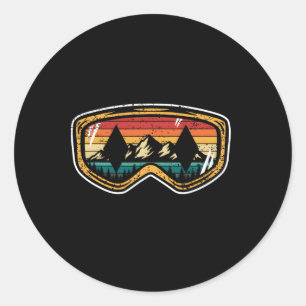 Snowboarding Ski Snowboard Winter Sport Kid Men Wo Classic Round Sticker