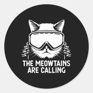 Snowboarding Skiing Art For Men Women Kid Winter S Classic Round Sticker