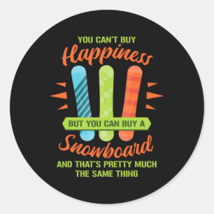 Snowboarding Skiing Funny Snowboard Snowboarder Gi Classic Round Sticker