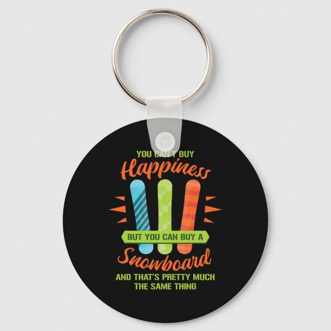 Snowboarding Skiing Funny Snowboard Snowboarder Gi Key Ring (Front)