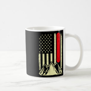 Snowboarding Skiing Snowboard American Flag Snowbo Coffee Mug