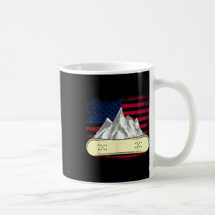 Snowboarding Skiing Snowboard American Flag Snowbo Coffee Mug