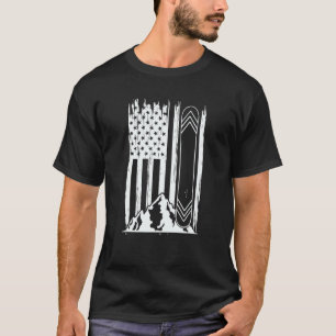 Snowboarding Skiing Snowboard American Flag Snowbo T-Shirt