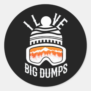 Snowboarding Skiing Snowboard Funny Snowboarder Classic Round Sticker