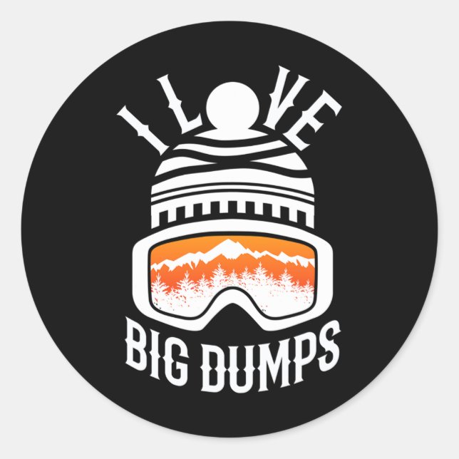 Snowboarding Skiing Snowboard Funny Snowboarder  Classic Round Sticker (Front)