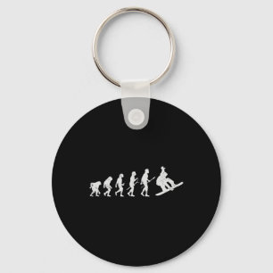 Snowboarding Skiing Snowboarder Winter Funny Evolu Key Ring